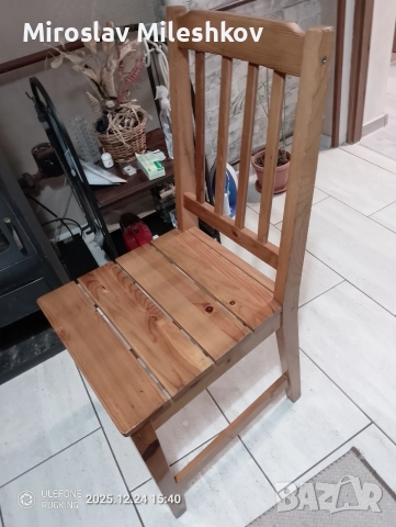 столове от масивно дърво 3бр, снимка 4 - Столове - 52925258