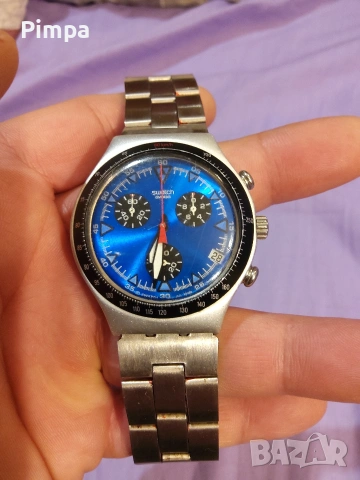 Swatch irony "toxin" aluminium chronograph часовник