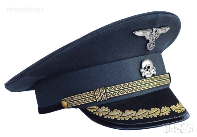 WW2 Фуражка Немска Трети Райх SS, снимка 3 - Колекции - 49649317