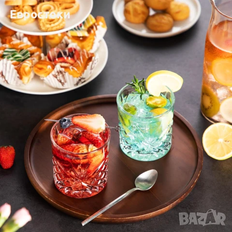 Кристални чаши за уиски Amisglass - комплект от 4 броя, 300 мл, безоловен ръчно духан кристал , снимка 6 - Чаши - 50596654