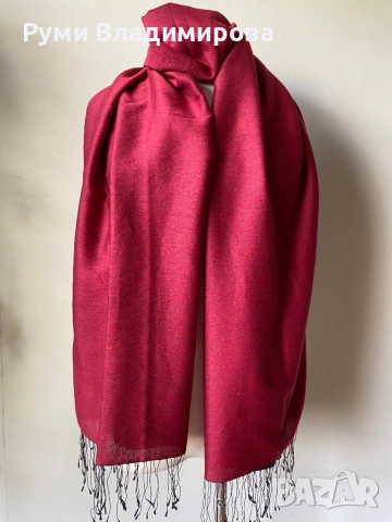 Вишнав шал от 100 % Непалски кашмир, снимка 3 - Шалове - 52534013