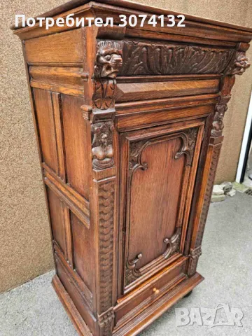 Уникален шкаф с дърворезба, снимка 5 - Шкафове - 50224553