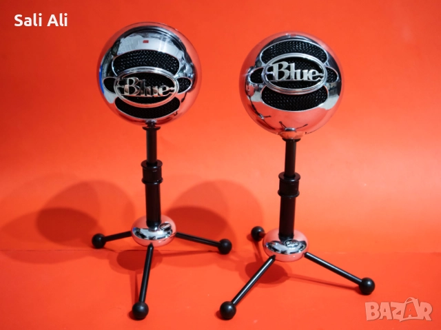 Logitech Blue Snowball Хром USB кондензаторен микрофон запис стрийминг, снимка 3 - Микрофони - 51802403