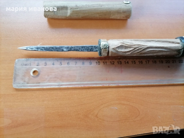 Старо ковано шило, снимка 3 - Антикварни и старинни предмети - 53301093