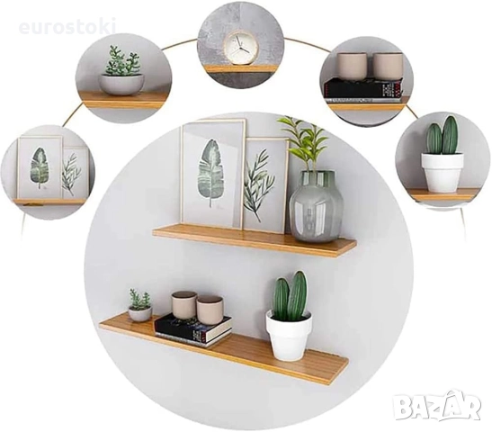 2 броя триъгълна стенна скоба за рафт с монтажни аксесоари за рафт, библиотека, кухненска стойка , снимка 5 - Етажерки - 51458575