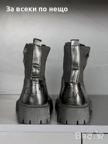 Celine Дамски Черни Зимни Боти Селин Код E1061, снимка 4 - Дамски боти - 52206887