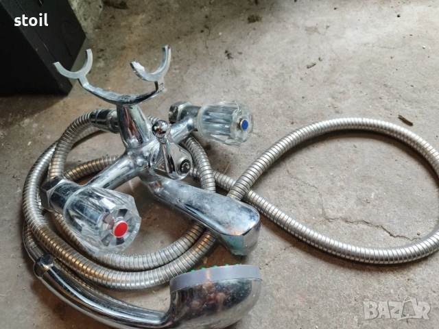 Смесител за мивка с две кранчета от Германия, снимка 3 - Мивки - 53886328