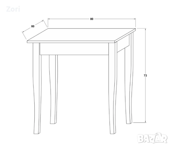 Трапезна маса - дъб сонома + бяло, снимка 2 - Маси - 53664351
