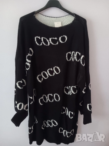 Плетена рокля - туника с надпис в 4 цвята , снимка 6 - Рокли - 52921256