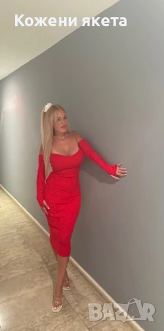 Рипс дълги рокли със сърцевидно деколте, снимка 6 - Рокли - 51363123