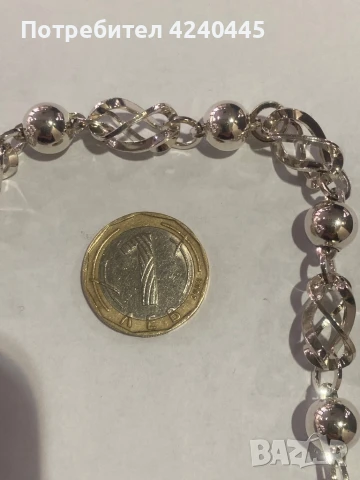 Сребърен синджир, снимка 3 - Колиета, медальони, синджири - 50456416