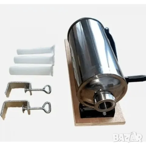 Пълначка за наденички и колбаси 4 литра с дървен плот – хоризонтална, снимка 2 - Други инструменти - 50327980