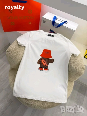 Fendi Бяла Дамска Тениска 