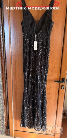 Черна официална рокля, снимка 5 - Рокли - 52745161