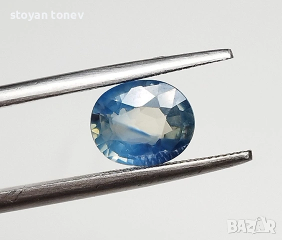 Двуцветен естествен ненагряван сапфир 1.10кт от Танзаниа! Сертифициран! Нов!, снимка 3 - Други - 53715991