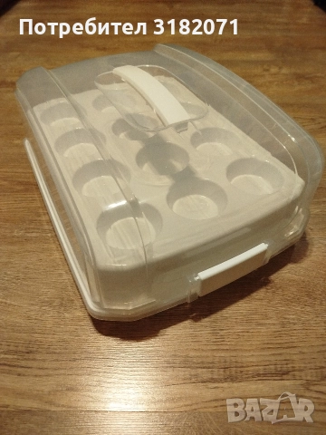 Кутия с дръжка,за съхранение/транспортиране на кексчета, снимка 2 - Форми - 52991390