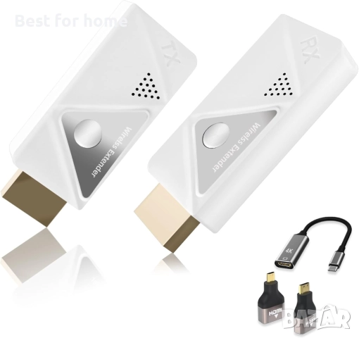  SUNMEG Безжичен HDMI предавател и приемник - 4K, 1080P 60Hz 