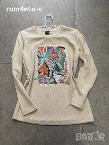 Блузи с релефни щампи ХИТ , снимка 3 - Блузи с дълъг ръкав и пуловери - 52080408