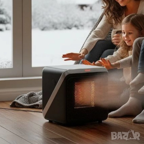 Отоплителна печка с вентилатор Rosberg R51970K, 500W – компактно решение за бързо затопляне , снимка 4 - Отоплителни печки - 52152766