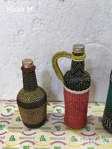 ръчно плетени шишета 3 бр за 15 евро , снимка 5 - Антикварни и старинни предмети - 53678520