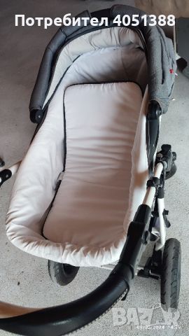 Бебешка количка 3в1 Zipp adbor цвят светло сиво/бяло, снимка 2 - Детски колички - 45555672
