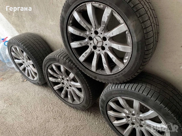 Лети джанти за Мерцедес със зимни гуми Continental 245/45/17 , снимка 2 - Гуми и джанти - 50483238