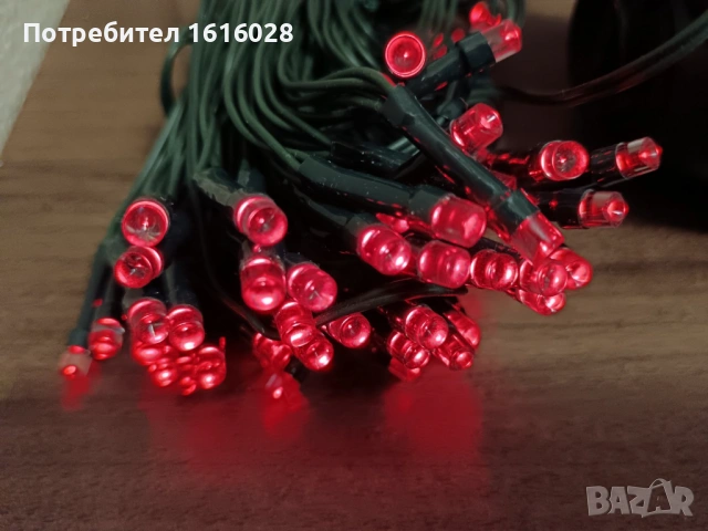 Герлянд със червени лампички със соларен панел., снимка 3 - Соларни лампи - 54185492