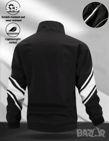 🧥 Мъжко Спортно Яке в Тъмносиньо/ Черно /Зелено в комбинация с Бяло | STBoutique, снимка 2 - Якета - 52207147