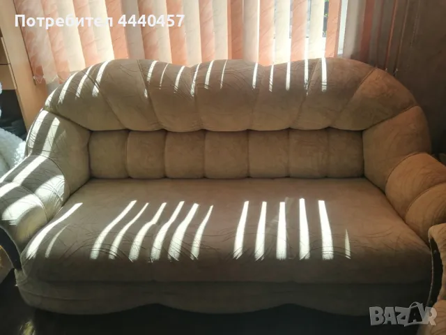 Разтегателен диван и два фотьойла, снимка 2 - Дивани и мека мебел - 50125116