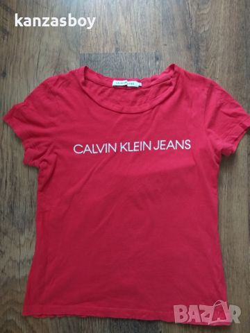 calvin klein jeans - страхотна дамска тениска S, снимка 5 - Тениски - 46010243