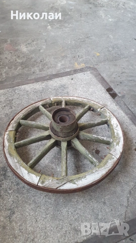 Запазени колела от стара каруца , снимка 3 - Декорация за дома - 53742817