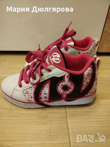 Обувки с колелца за момиче Heelys, 35 номер, снимка 5 - Детски маратонки - 45874698