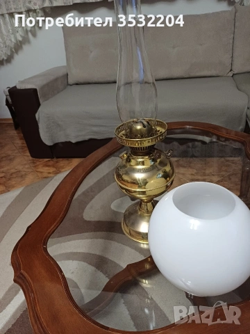 Бронзова стара лампа, снимка 5 - Антикварни и старинни предмети - 53223300