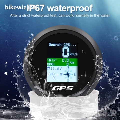 KAOLALI 85MM GPS скоростомер водоустойчив TFT екран цифров НОВ, снимка 3 - Аксесоари и консумативи - 52395029