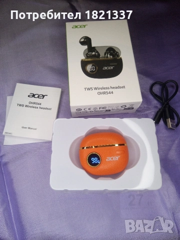 Безжични Bluetooth слушалки Acer, снимка 4 - Bluetooth слушалки - 53359406