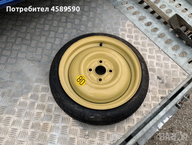 Патерица/Резервна гума 14цола 4x100 за Toyota,Mazda,Hyundai,Kia,Suzuki,Daihatsu,Opel, снимка 2 - Гуми и джанти - 51809917
