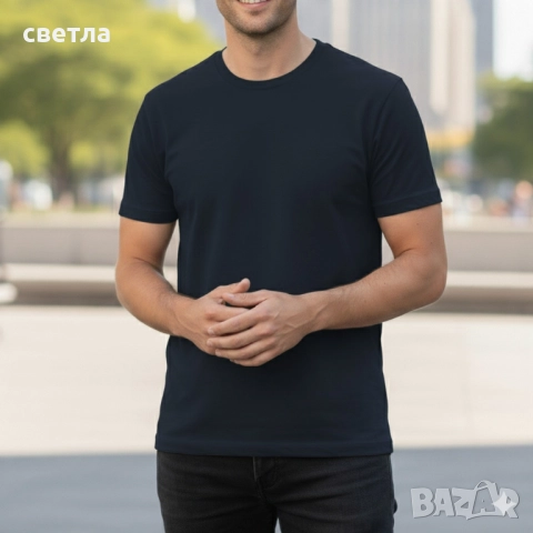 Мъжки тениски от 100% памук – 8 различни цвята. Вземаш 4 броя, получаваш 8 броя. Цената е за 1 бр , снимка 11 - Тениски - 51851140