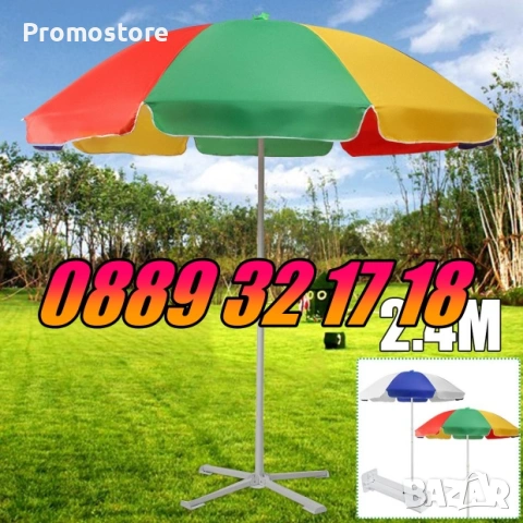 Градински чадъри, кръгъл и правоъгълен градински чадър с калъф, снимка 6 - Градински мебели, декорация  - 53843231