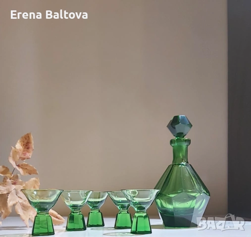 🍀🪷Гарафа декантер  и шотове Ар Деко