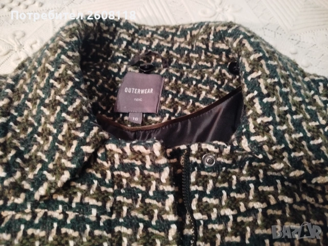 Късо палто NEXT – меланж, размер XL (UK16), снимка 9 - Палта, манта - 53616059