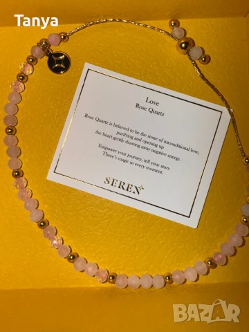 Колие seren розов кварц, снимка 4 - Колиета, медальони, синджири - 50671443