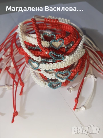 Плетени гривни -Мартеници, снимка 5 - Гривни - 53117914