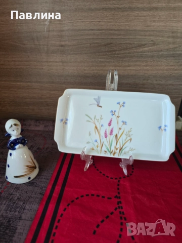 Порцеланова немска чиния, снимка 6 - Чинии - 51772496