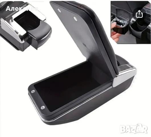 Автомобилен подлакътник барче черна кожа, снимка 3 - Аксесоари и консумативи - 50324958