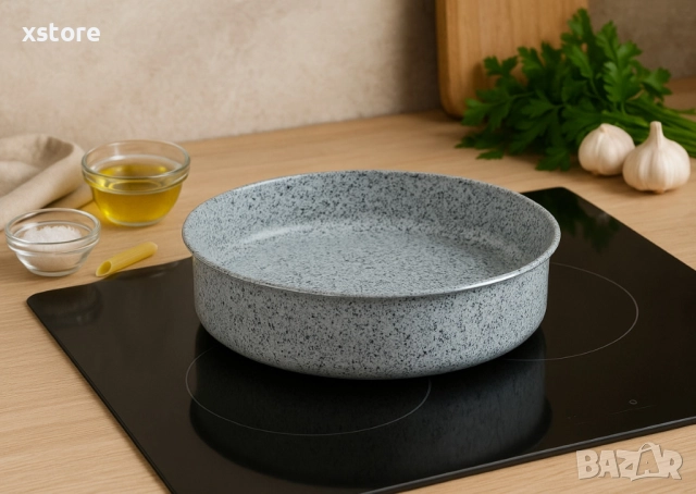 Тава Voltz Siena, Кръгла, Мраморно каменно керамично покритие, алуминий, снимка 5 - Съдове за готвене - 52794456