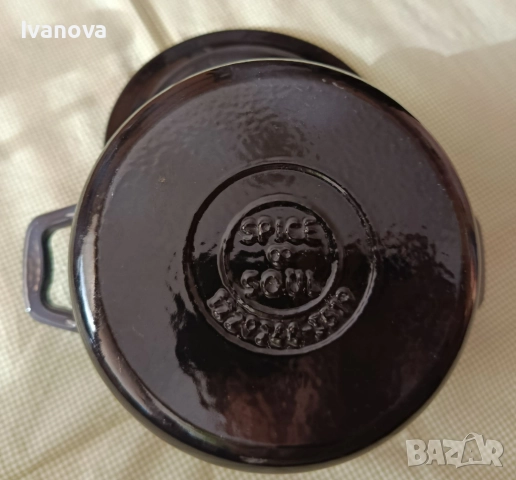 Чугунена тенджерка емайлирана, снимка 4 - Съдове за готвене - 52312799