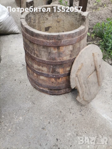 Дървена старинна каца , снимка 2 - Декорация за дома - 50482088