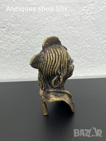 Африканска бронзова скулптура. №5601, снимка 5 - Колекции - 46459638