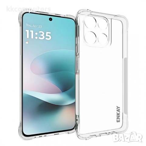 Защитен Калъф ENKAY за Motorola Moto G67 Power 5G / G57 Power 5G - Удароустойчив TPU, Вкл. Протектор