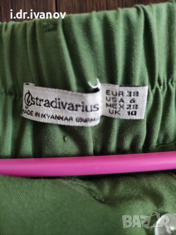 летен зелен панталон Stradivarius , снимка 3 - Панталони - 45060711